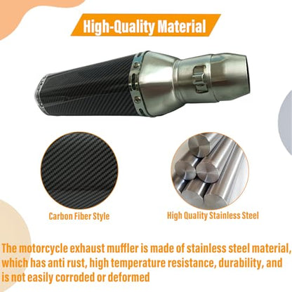 Motorcycle Muffler Mid Pipe Connect Pipe Compatible with Ninja 500 - size: 15PCS Muffler,Muffler Mid Pipe,Muffler Adapter