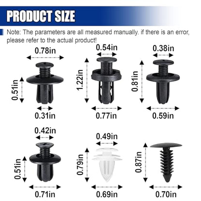 100PCS Car Bumper Retainer Clips - size: 100PCS