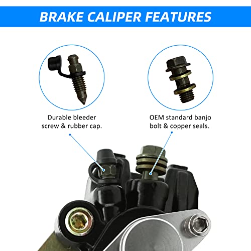 M MATI Rear Brake Caliper W/Pads for Honda SPORTRAX TRX400 EX 2005-2008 TRX400 X 2009 2012-2014 without Parking Brake 43250-HN1-A41
