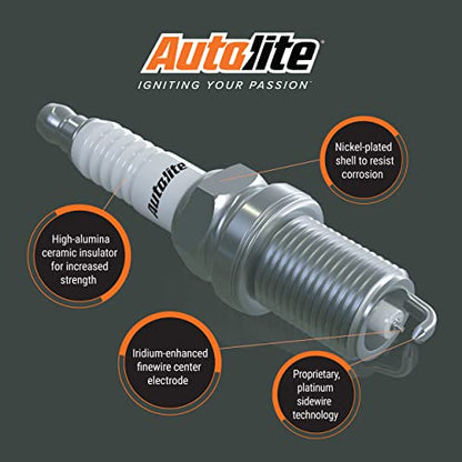 Autolite Iridium Spark Plug, 4 Pack | XP5224 | Automotive Replacement - size: 1 Count (Pack of 4)