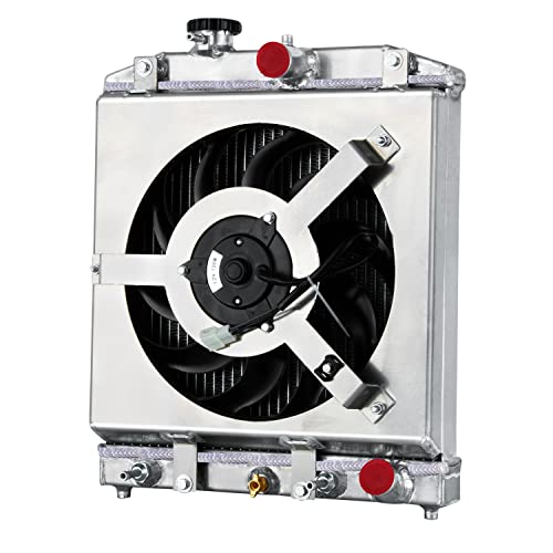 3 Row Radiator + Shroud Fan For Honda Civic D15 D16 EK 1992-2000 - size: 3 Row Radiator/w Cap+Shroud Fan+Relay Kit(AT)