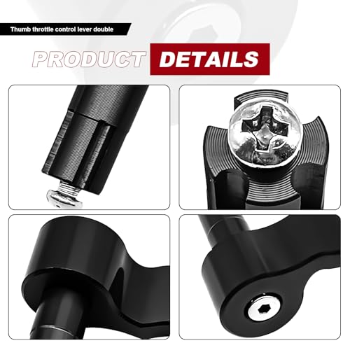 Thumb Throttle Control Lever Compatible with 2009-Up Polaris Scrambler XP 1000 EPS 500 850 Sportsman 450 570 850 XP 1000 550 ATV Extended Throttle Lever Replace# 2010336 2010359 Black - color: kongzhiganBlack