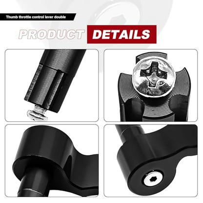 Thumb Throttle Control Lever Compatible with 2009-Up Polaris Scrambler XP 1000 EPS 500 850 Sportsman 450 570 850 XP 1000 550 ATV Extended Throttle Lever Replace# 2010336 2010359 Black - color: kongzhiganBlack