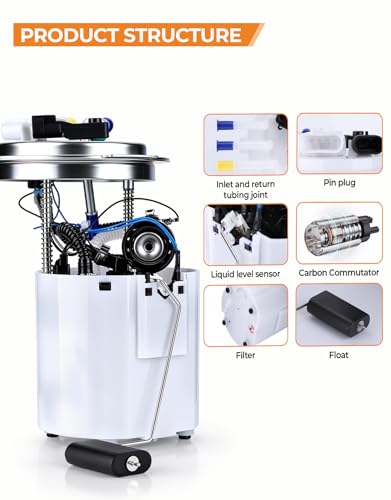 AutoExact Fuel Pump Assembly Compatible with 2008-2014 Chevrolet Suburban 1500 Avalanche Cadillac Escalade GMC Yukon XL 5.3L 6.2L with sending unit fuel pressure sensor Replaces P76699M P76292M - size: 08-14 Suburban/Yukon