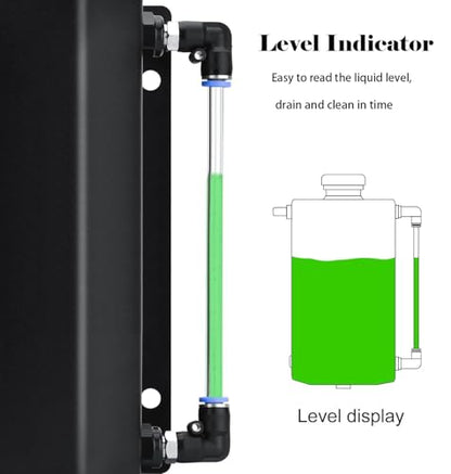 2L Aluminum Coolant Overflow Tank, Universal Radiator Reservoir Black - color: Black