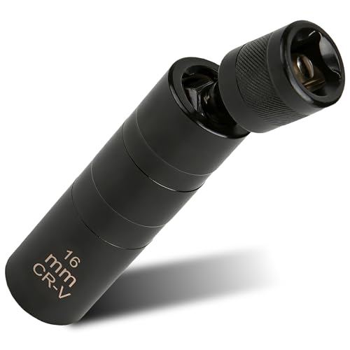 16mm Spark Plug Socket Set, Spark Plug Tool for 5/8" Spark Plugs - color: Black 16mm x 3.8"