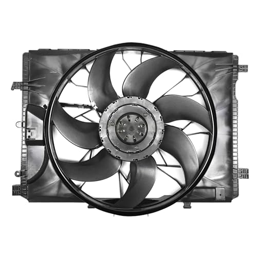 PartsFlow Radiator Cooling Fan Assembly Compatible with 2010-2015 Mercedes-Benz C300 For 2009-2014 Mercedes-Benz GLK350 621-373 - color: For Mercedes-Benz