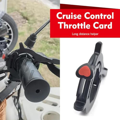 1PC Motorcycle Throttle Cruise Control, Waterproof & Heat-resistant Throttle Lock Clip Assist, Easy Clamp-on Installation, Universal for Most Motorcycles, Scooters, ATVs (Black)
