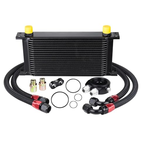 EVIL ENERGY 19 Row Oil Cooler Kit, 10AN Engine Cooler Radiator Universal - size: 19 Row