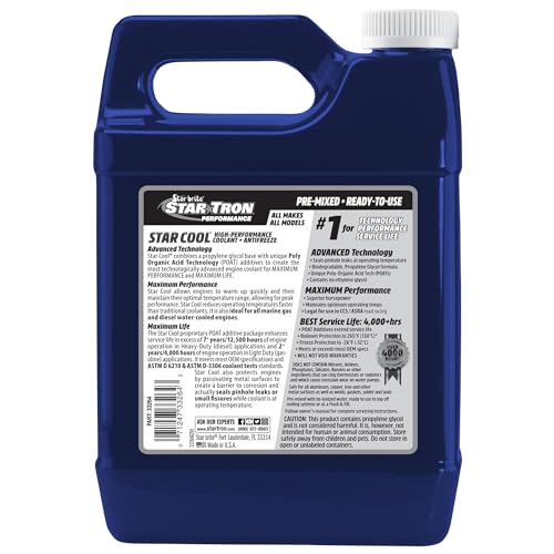 STAR BRITE Star-Cool Premium Synthetic PG Engine Coolant - 64 OZ (033264) - size: 0.5 Gallon