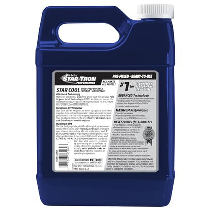 STAR BRITE Star-Cool Premium Synthetic PG Engine Coolant - 64 OZ (033264) - size: 0.5 Gallon