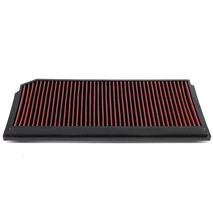 DNA Motoring AFPN-005-RD Washable Drop In Panel Air Filter Enhance Engine Performance [Compatible with 6-11 A3 Turbo / 08-09 TT / 06-08 GTI Jetta Passat / 12-13 Golf / 07-09 EOS 2.0 Turbo] - style: 06-11 A3 Red