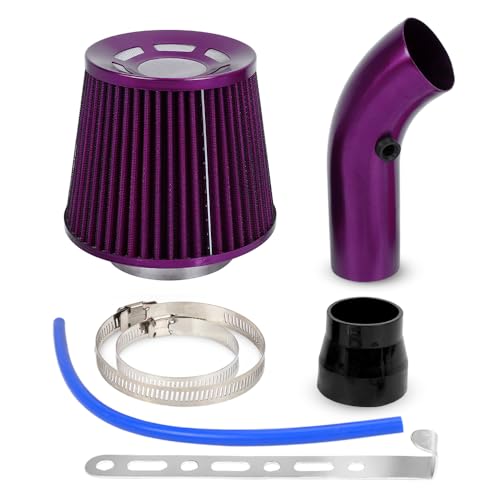 BARTOO 3'' Cold Air Intake Kit Automotive Cold Air Intake Pipe Filter - color: Purple