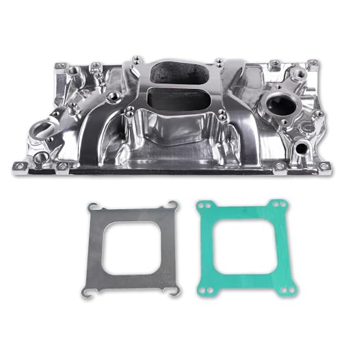 2716 52007 Dual Plane Vortec Intake Manifold for SBC 350 V8 Pol - size: C-2007 Polished