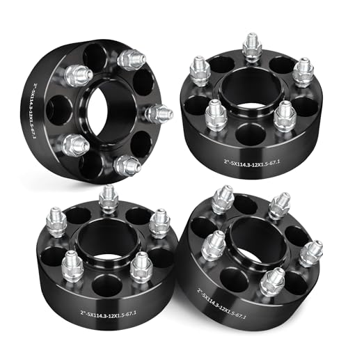 EVIL ENERGY 5x4.5 Wheel Spacers 2", 67.1 mm Bore Hubcentric M12x1.5 Studs - size: 2 inch