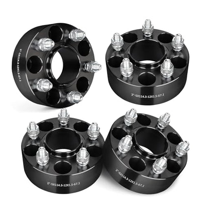 EVIL ENERGY 5x4.5 Wheel Spacers 2", 67.1 mm Bore Hubcentric M12x1.5 Studs - size: 2 inch