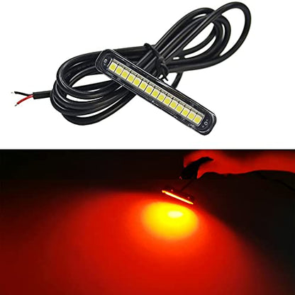 1Pcs 15 Red Leds Waterproof Motorcycle Led License Plate Light,Brake Stop Light,Tail Light,Trailer Light,Side Marker Light,Signal Warning Light for Motorcycle Scooter Bike ATV Car RV SUV