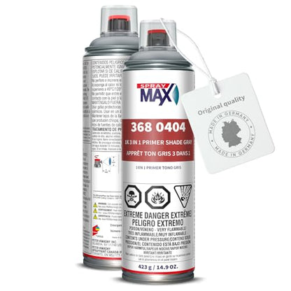 SprayMax 1K 3 in 1 Primer Gray | All-in-One Primer | Automotive Spray Paint - color: Gray