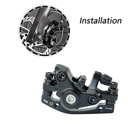 LOOEEL 1 Pair Bike Mechanical Disc Brake,Universal Front and Rear Mechanical Disc Brake Calipers for Mountain Bikes,Folding Bikes,Road Bikes