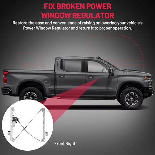 BDFHYK 741-443 Power Window Regulator with Motor Front Right for 2007-2008 Cadillac Escalade GMC Sierra Yukon X 2007-2012 Chevy Avalanche Silverado Suburban 1500 2500 3500 Tahoe 09 10 11 12 13 14 - size: Front Right, style: 2007-2013 Chevy Silverado 1500