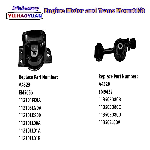 Yllhaoyuan Set of 4 Motor Mount Kit for 2007-2012 Nissan Versa 1.8L - size: 2007-2012 Nissan Versa 1.8L