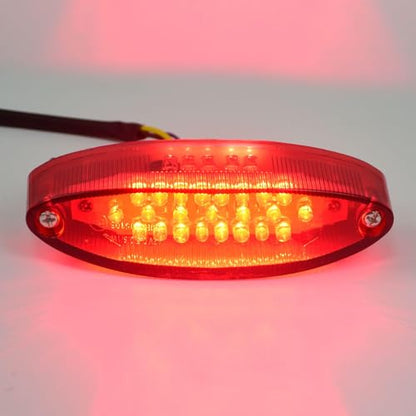 Motorcycle Tail Light, ATV Brake License Plate Rear Lights (Red) - color: Red