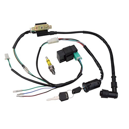GOOFIT Rebuilt Ignition CDI Wiring Kit Harness for 50cc 70cc 90cc 110cc 125cc Stator CDI Coil ATV Quad Bike Buggy Go Kart
