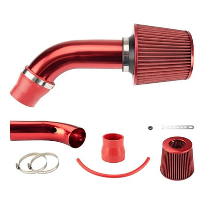 PHILTOP Universal Cold Air Intake Kit (Red) - color: Red, size: Universal Cold Air Intake Kit