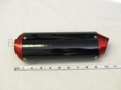 MAXFASTMAX(TM) HIGH PERFORMANCE RED CNC Big Bore Muffler Exhaust System For 110cc 125cc 150cc Pocket Pit Dirt Bikes