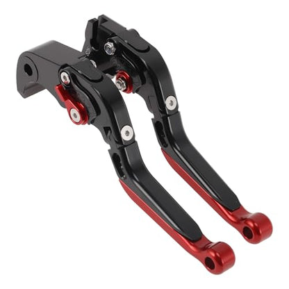 Short/Long Brake Clutch Levers for Kawasaki Ninja ZX6R 00-04 Black - color: Black Handle Red End