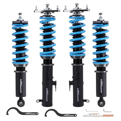 maXpeedingrods Coilover for Subaru Legacy 2015-2019, for Subaru Outback 2015-2019, 24 Levels Damper Adjustable Coilovers Suspension Kit Strut, Height Adjustable T6 Upgraded Lowering Kits Blue