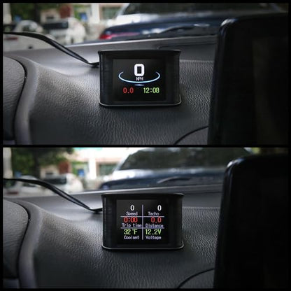 X AUTOHAUX Mini HUD Head Up Display Car Dashboard Digital Speedometer