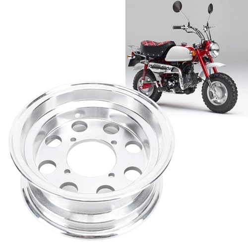 Qqmora 8 Inch Motorcycle Rear Wheel Rim High Performance Fine Polished Aluminum Alloy Wheel Hub for Monkey Z50 Z50R Z50J Mini Bike
