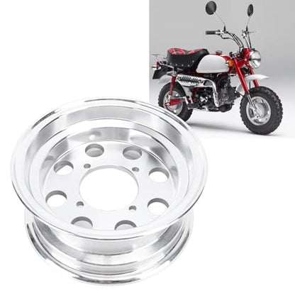Qqmora 8 Inch Motorcycle Rear Wheel Rim High Performance Fine Polished Aluminum Alloy Wheel Hub for Monkey Z50 Z50R Z50J Mini Bike