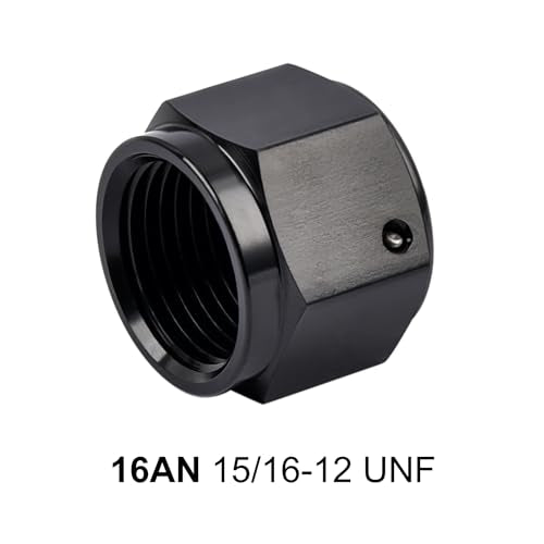 EVIL ENERGY 16AN Flare Cap Block off Fitting Plug Black 2PCS - size: 16AN