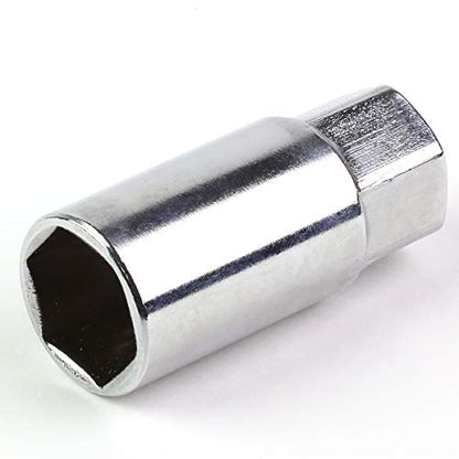 Auto Dynasty M12 x 1.5 Open/Closed End Design 20-Piece Aluminum Alloy Wheel Lug Nuts +1 X Deep Drive Extension (Silver) - color: Silver