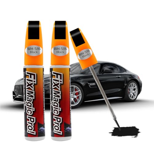 Touch Up Paint for Car, Two-in-One Vehicle Fill Paint Pen, 0.4 oz Quick and Easy Auto Minor Scratch Remover, Effective Car Repairng Gloss Accessories, Universal for SUV, Truck, RV（Black） - color: Black