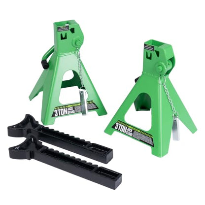 3 Ton Heavy Duty Jack Stands with Double Locking, Vehicle Support Stands for Cars, Automotive Stands with Wide Base, 1 Pair