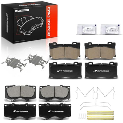 A-Premium Front and Rear Ceramic Brake Pads, 4-Pack