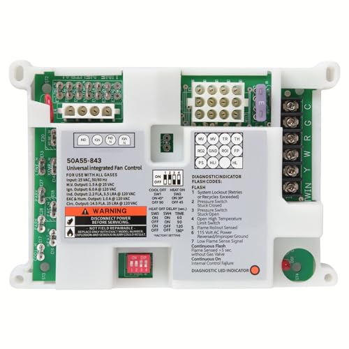 50A55-843 Ignition Control Module, Universal Integrated Furnace Control Board Furnace