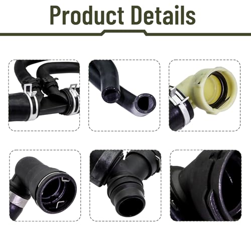 Radiator Coolant Hose With T-Connector Fit for Ford F150 2011-2014