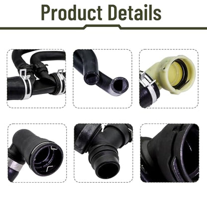 Radiator Coolant Hose With T-Connector Fit for Ford F150 2011-2014