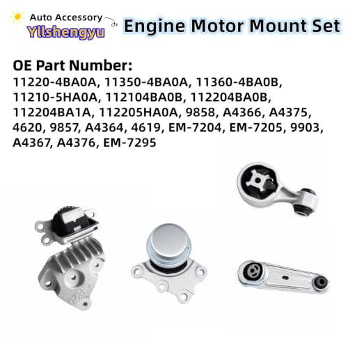 Engine Motor Transmission Mount Kit for Nissan Rogue/X-Trail - size: Nissan Rogue/X-Trail/Renault Koleos 2.5L 2014-2020