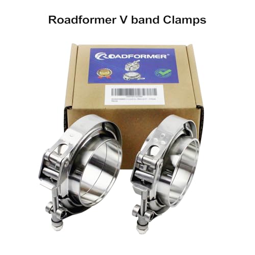 ROADFORMER 2.75" V Band Clamp with Flanges, Quick Release, 2 Pack - size: 2.75 inch