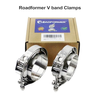 ROADFORMER 2.75" V Band Clamp with Flanges, Quick Release, 2 Pack - size: 2.75 inch
