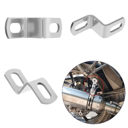 2 Pack Motorcycle Exhaust Bracket Z Shape Muffler Mounting Clamp Stand for Motorbike Silencer Exhaust Pipes Mounting Clamp Fasten Clip Round Band