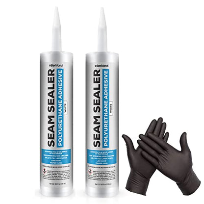 Berkland Polyurethane Seam Sealer, White 2-Pack - Paintable Auto Body