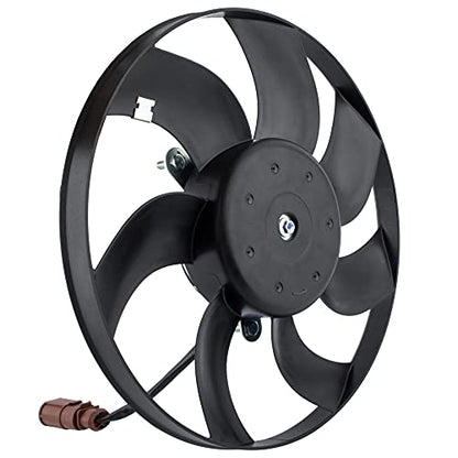 BOXI 1K0959455DG Right Passenger Side Radiator Cooling Fan Fits for AUD-i A3 S3 VW Beetl-e BOR-a Golf Jett-a Passa-t 2004-2018 Right Side (Replace 1K0959455ES 1K0959455CT 1K0959455R)