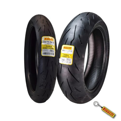Pirelli Diablo Rosso IV Front & Rear Tire Set 110/70 ZR 17 & 180/55 ZR 17 - size: 110/70 ZR 17 54W; 180/55 ZR 17