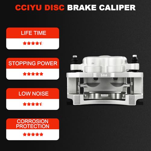 cciyu Rear Right Disc Brake Caliper Assembly w/Bracket 18B4748 For Ford - size: Rear Right[18B4748]